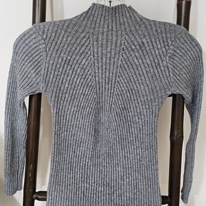Gray Ribbed Women's Sweater